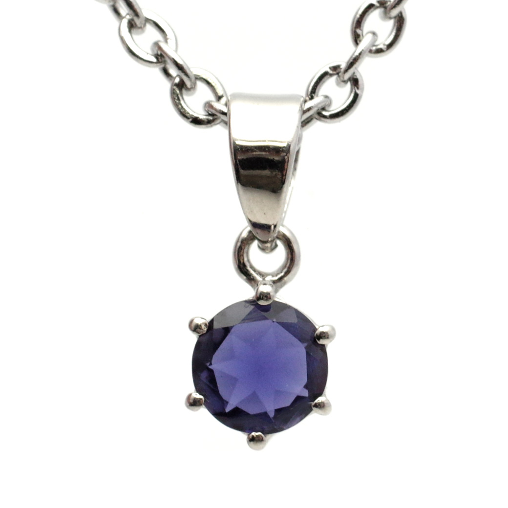 アイオライト ペンダント 宝石質 AAA 天然石 ネックレス Silver925 3月 誕生石 菫青石 きんせいせき 贈り物
