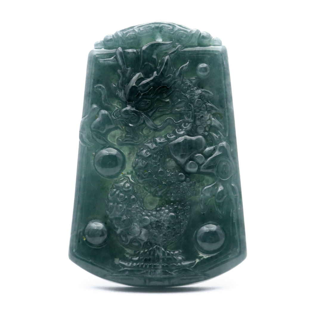 龍 翡翠 グアテマラ産 ペンダント トップ用 素材 ルース バチカン無し 昇り龍 1点もの たつ 辰  干支 お守り 龍神 開運 商売繁盛