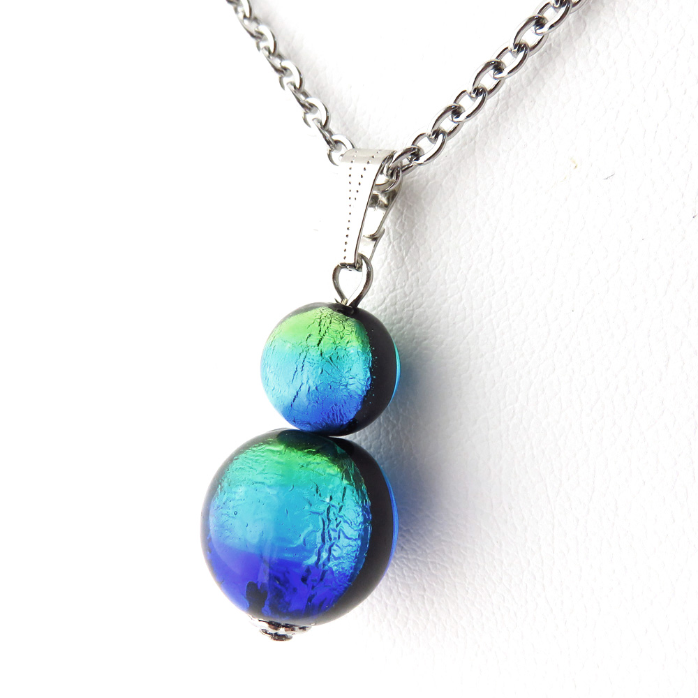 ケラマブルー ホタルガラス ネックレス 沖縄 お土産 慶良間諸島