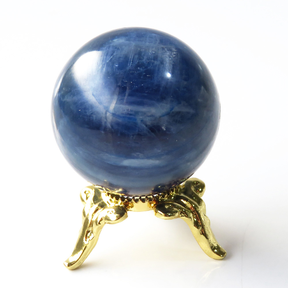 カイヤナイト 丸玉 台座付き 天然石 パワーストーン