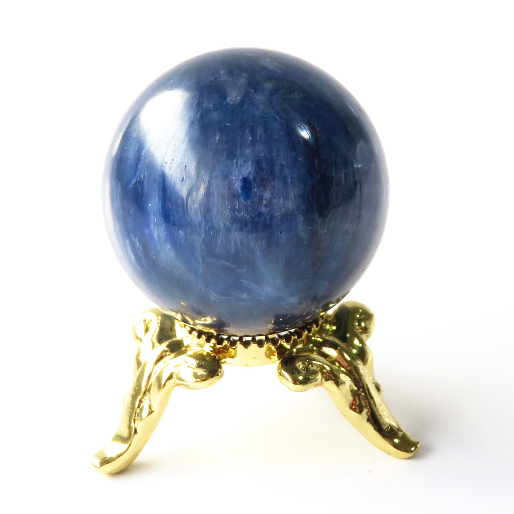 カイヤナイト 丸玉 台座付き 天然石 パワーストーン