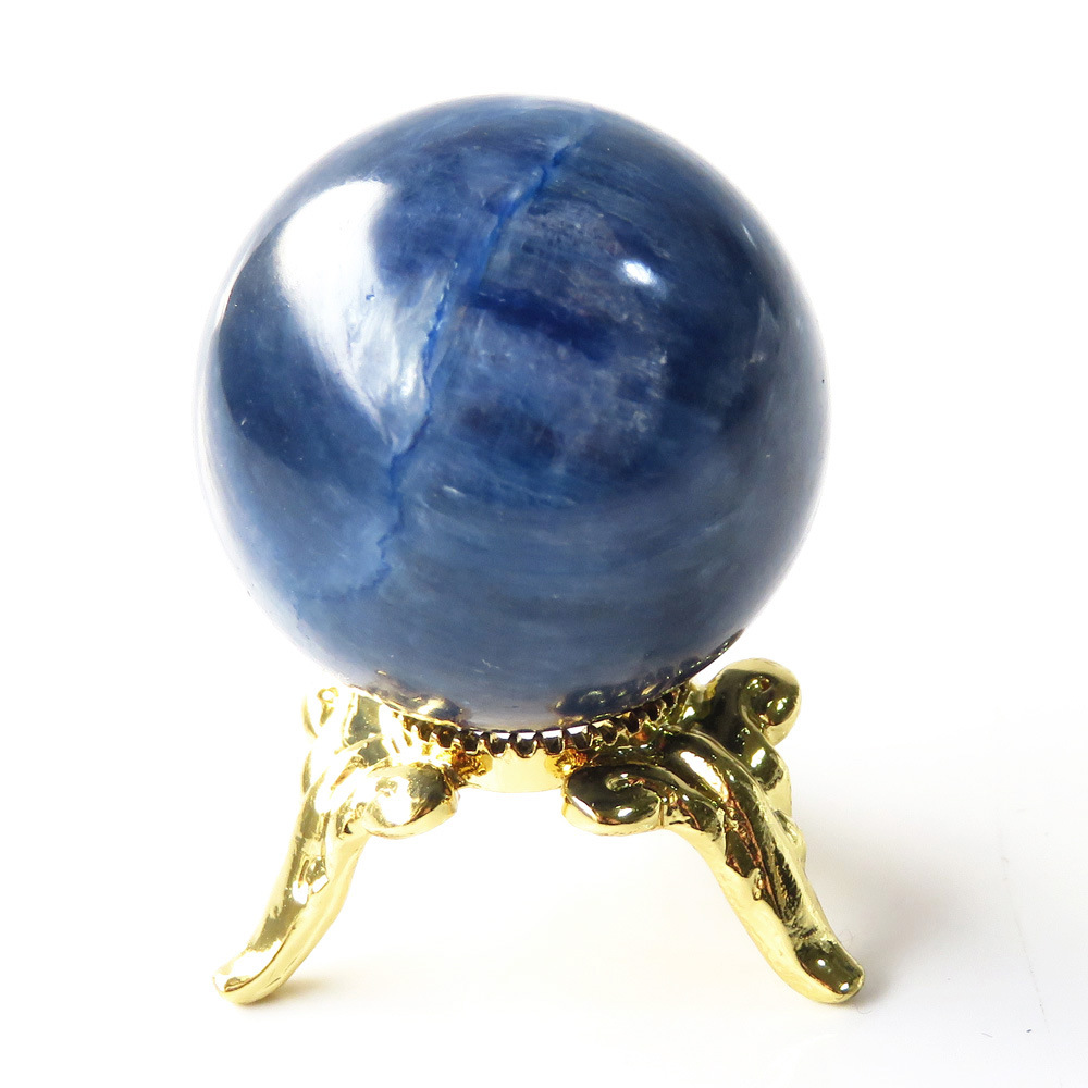 カイヤナイト 丸玉 台座付き 天然石 パワーストーン