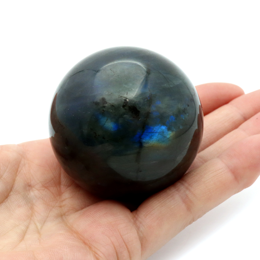 ラブラドライト 丸玉 台座付き マダガスカル産 1点もの スフィア 天然石 パワーストーン 置物