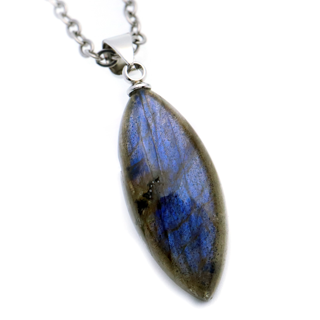 ラブラドライト ペンダント ネックレス 天然石 AAA ブルーシラー パワーストーン 1点もの Labradorite