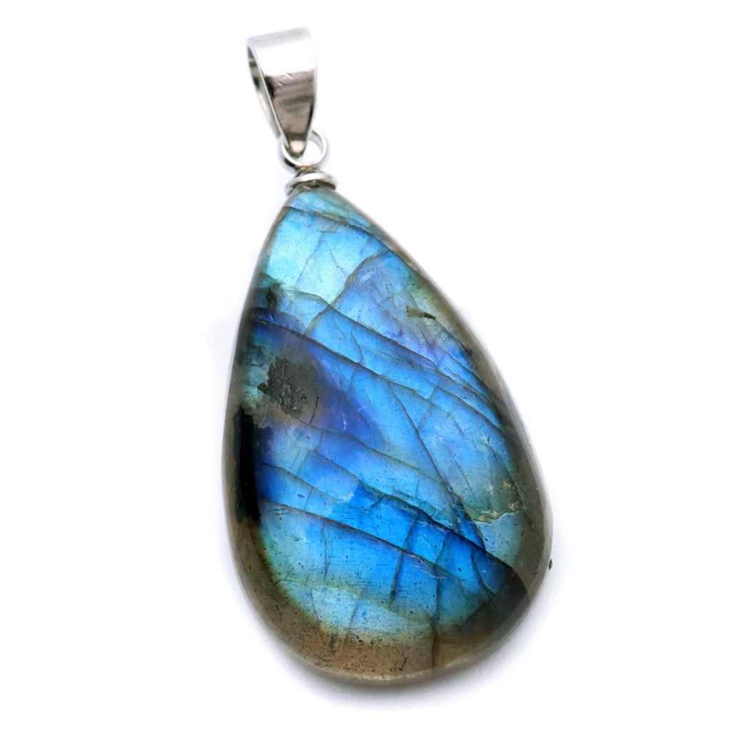 ラブラドライト ペンダント ネックレス 天然石 AAA ブルーシラー パワーストーン 1点もの Labradorite