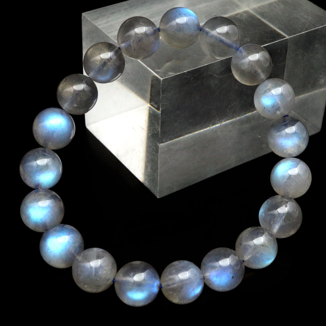 ラブラドライト ブレスレット 1点もの ブルーシラー AAA ラブラドレッセンス 天然石 パワーストーン アクセサリー