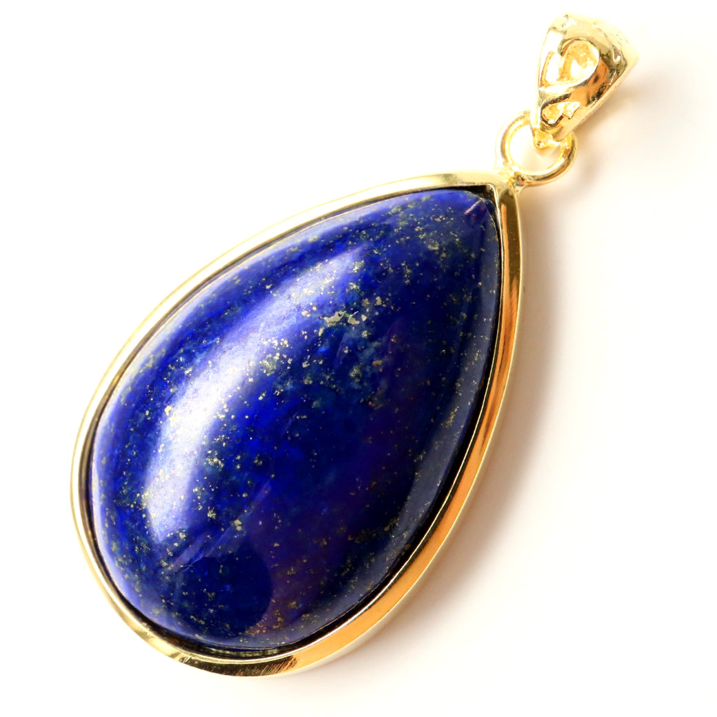 天然 ラピスラズリ ペンダント Silver925 チェーン付き パワーストーン 1点物