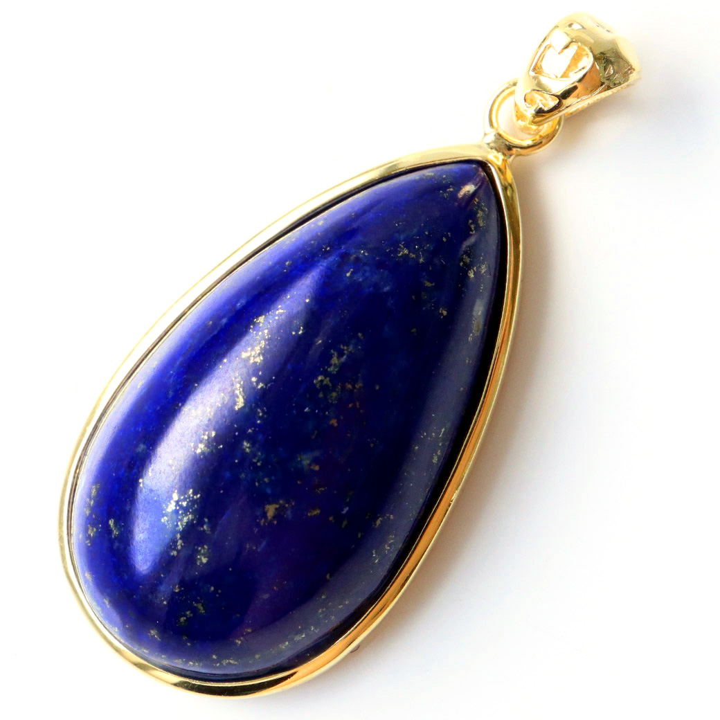 天然 ラピスラズリ ペンダント Silver925 チェーン付き パワーストーン 1点物