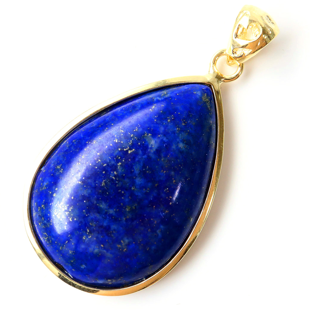 天然 ラピスラズリ ペンダント Silver925 チェーン付き パワーストーン 1点物