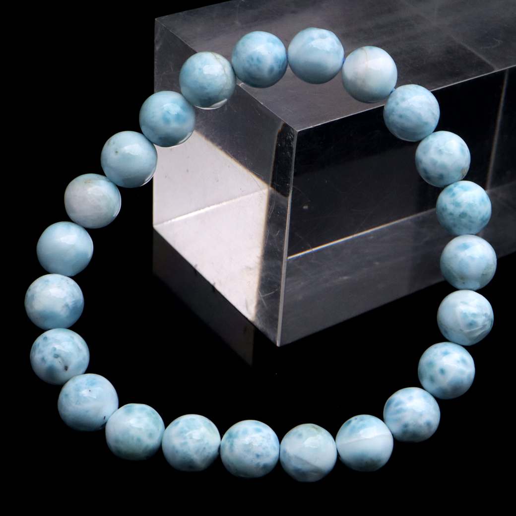 ラリマー ブレスレット 8mm ドミニカ産 1点物 天然石 ヒーリングストーン