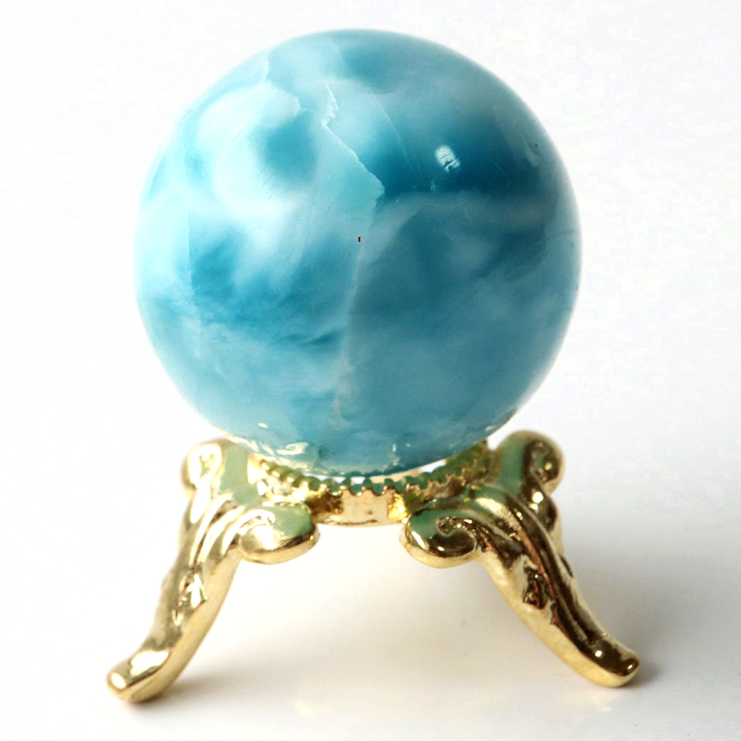 ラリマー 丸玉 ロイヤルクラス Srank カリブ海を連想させるスカイブルー ドミニカ産