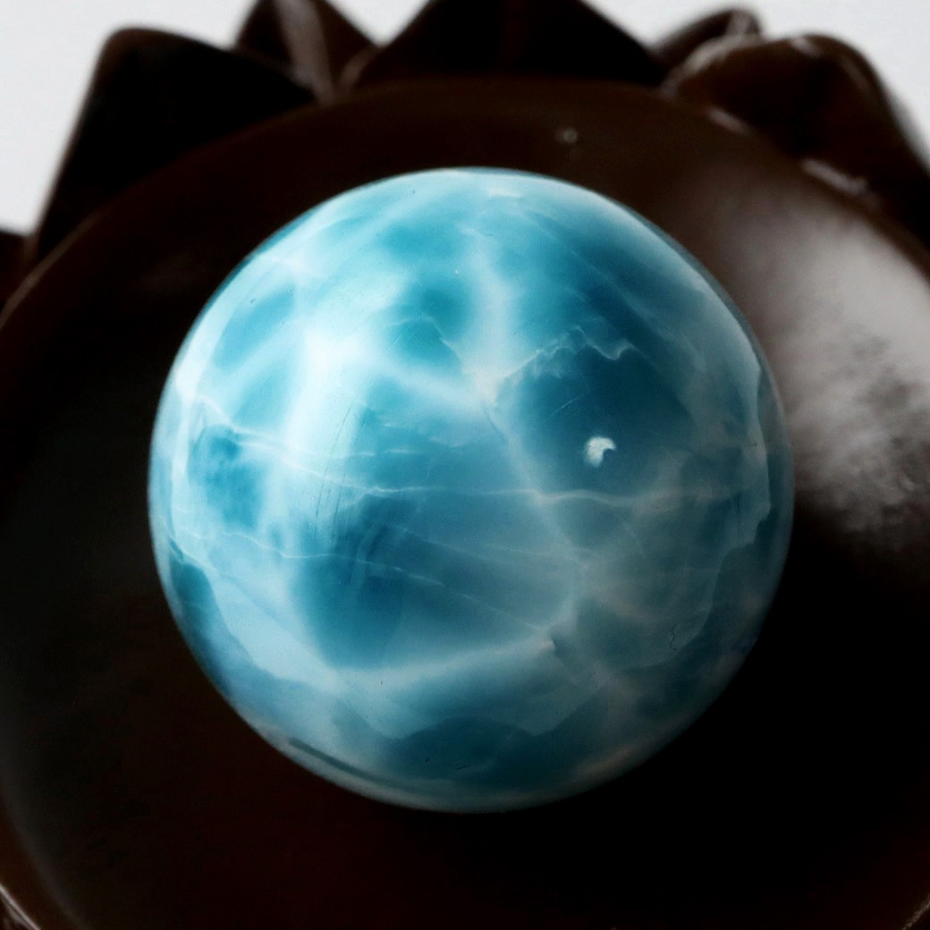 ラリマー 丸玉 ロイヤルクラス Srank カリブ海を連想させるスカイブルー ドミニカ産