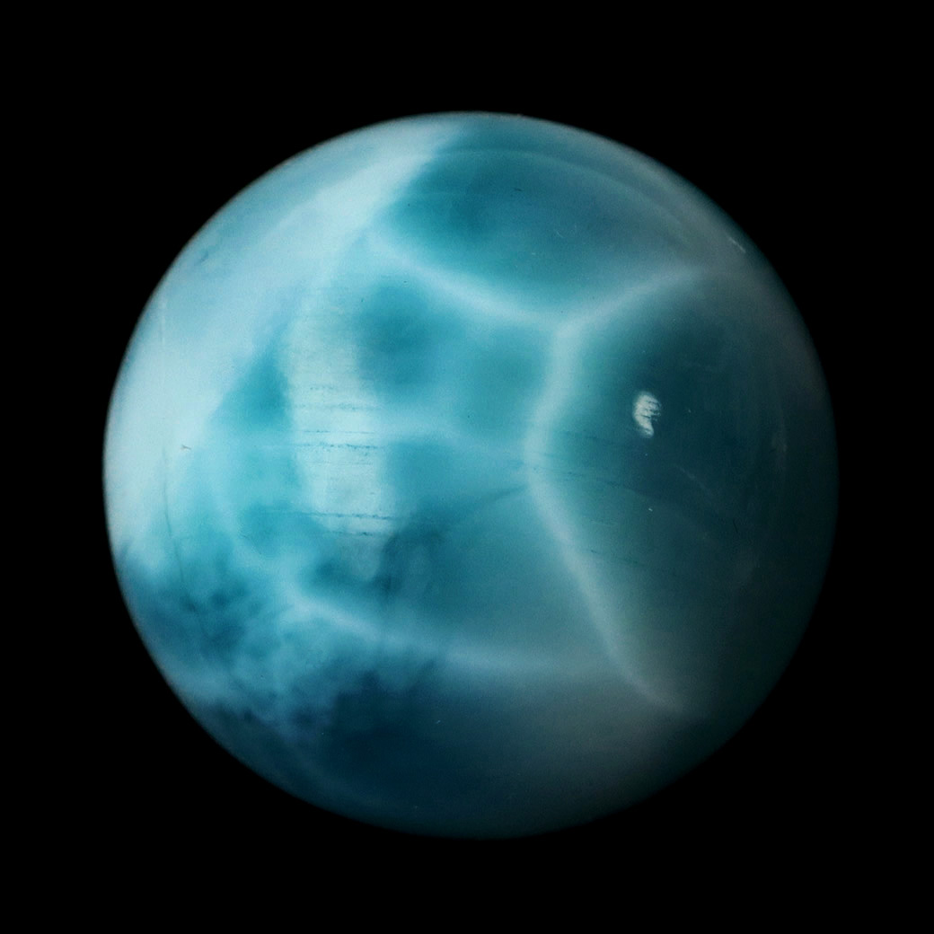 ラリマー 丸玉 ロイヤルクラス Srank カリブ海を連想させるスカイブルー ドミニカ産