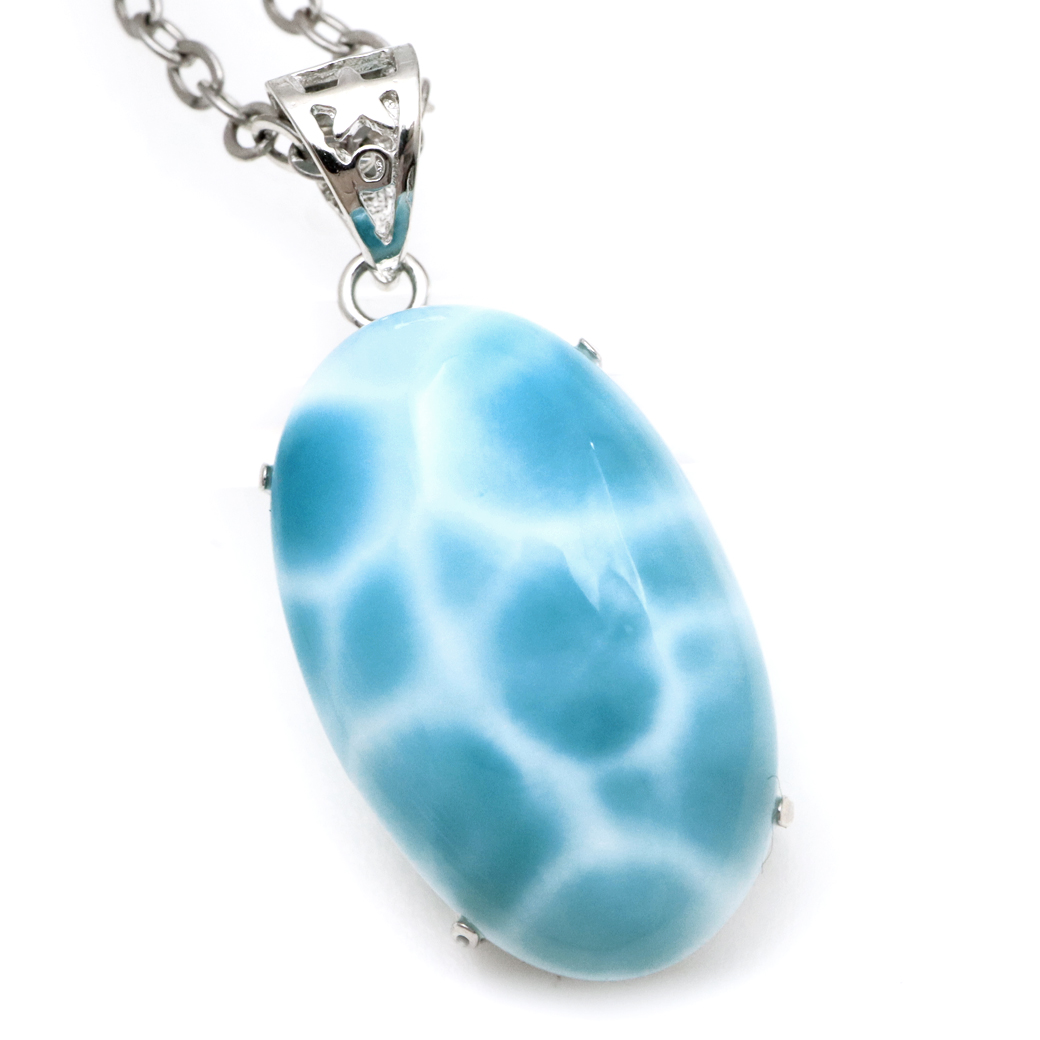 ラリマー ネックレス 天然石 ペンダント Silver925 ロイヤルクラス Srank スカイブルー ドミニカ産 父の日 プレゼント