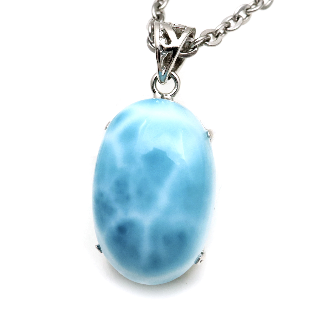 ラリマー ネックレス 天然石 ペンダント Silver925 ロイヤルクラス Srank スカイブルー ドミニカ産