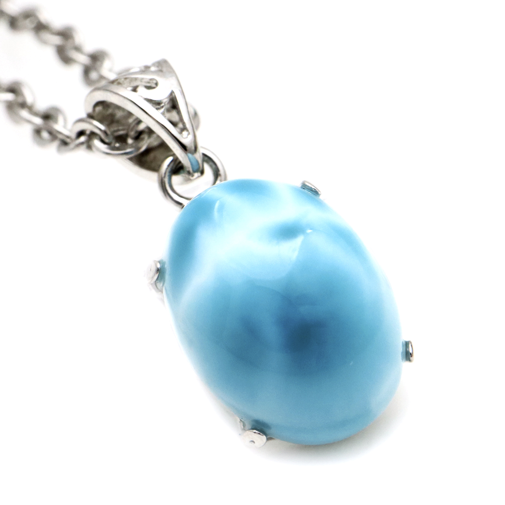 ラリマー ネックレス 天然石 ペンダント Silver925 ロイヤルクラス Srank スカイブルー ドミニカ産