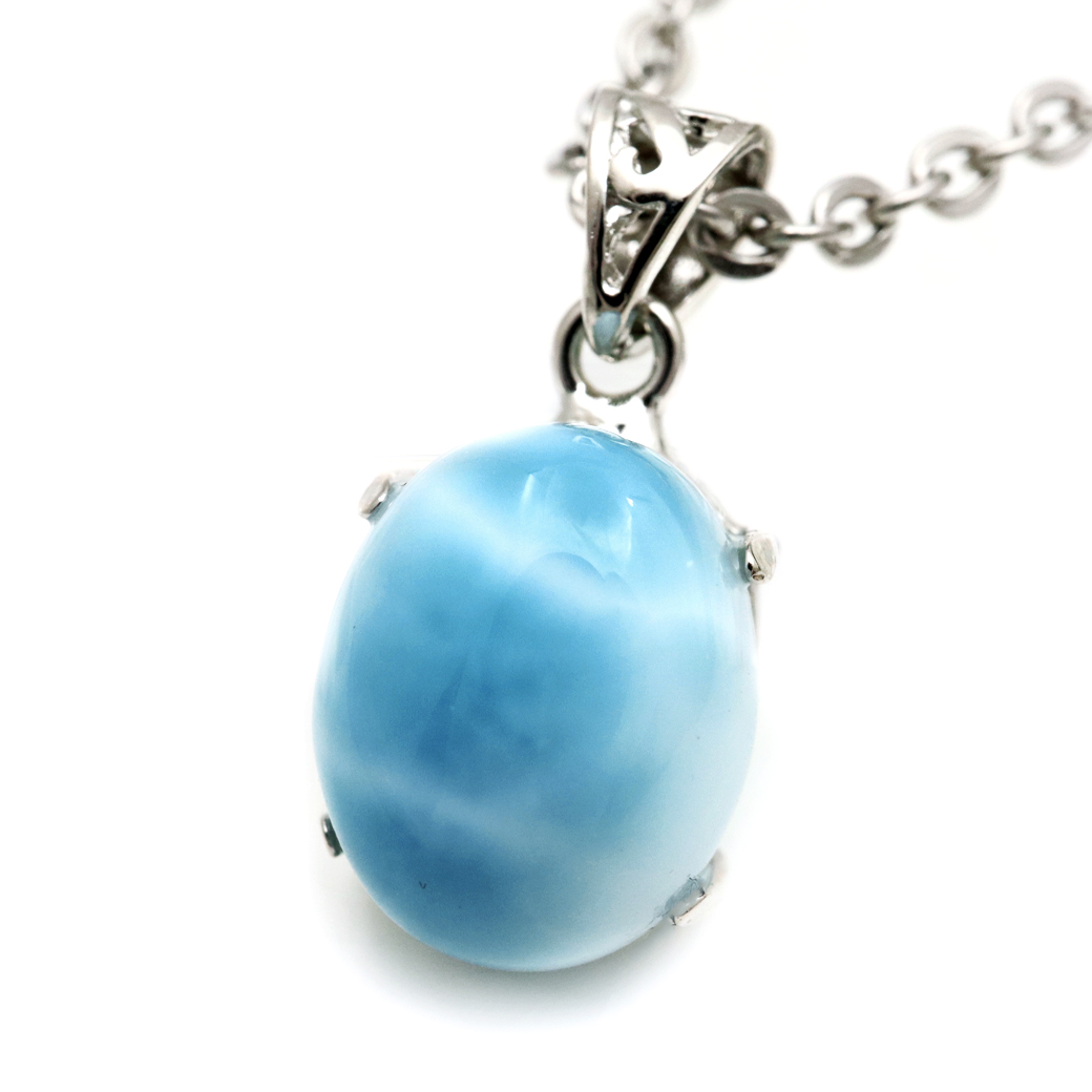 ラリマー ネックレス 天然石 ペンダント Silver925 ロイヤルクラス Srank スカイブルー ドミニカ産