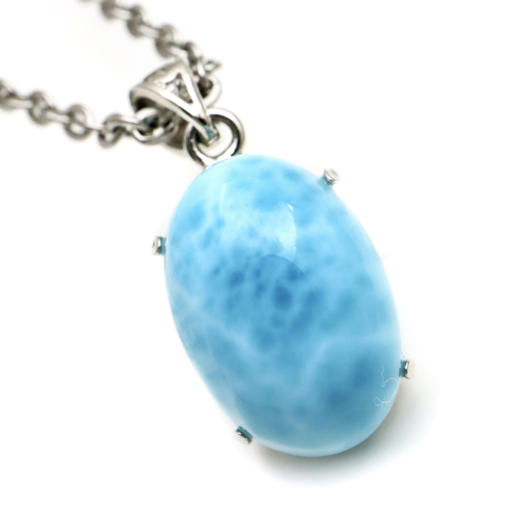 ラリマー ネックレス 天然石 ペンダント Silver925 ロイヤルクラス Srank スカイブルー ドミニカ産
