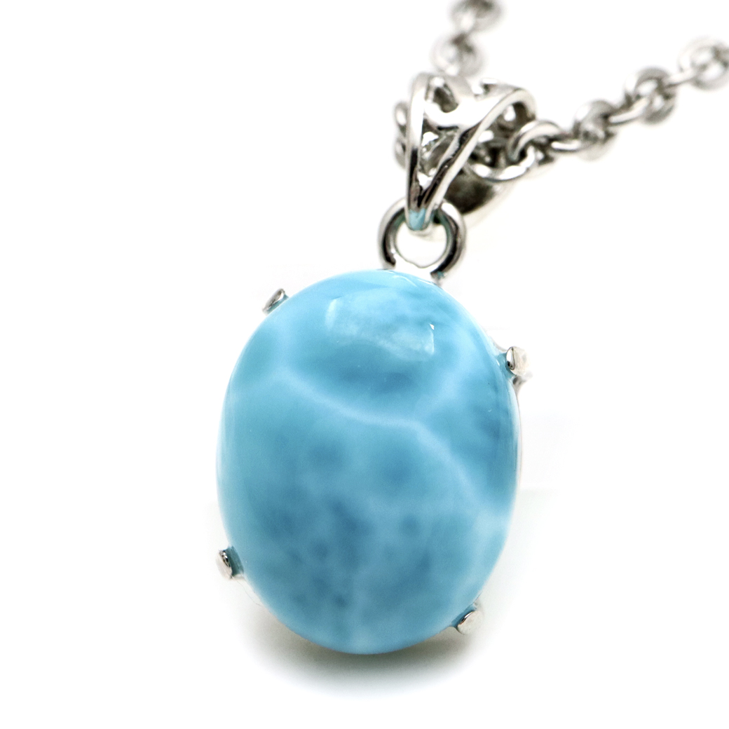 ラリマー ネックレス 天然石 ペンダント Silver925 ロイヤルクラス Srank スカイブルー ドミニカ産