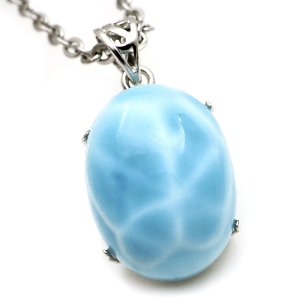 ラリマー ネックレス 天然石 ペンダント Silver925 ロイヤルクラス Srank スカイブルー ドミニカ産