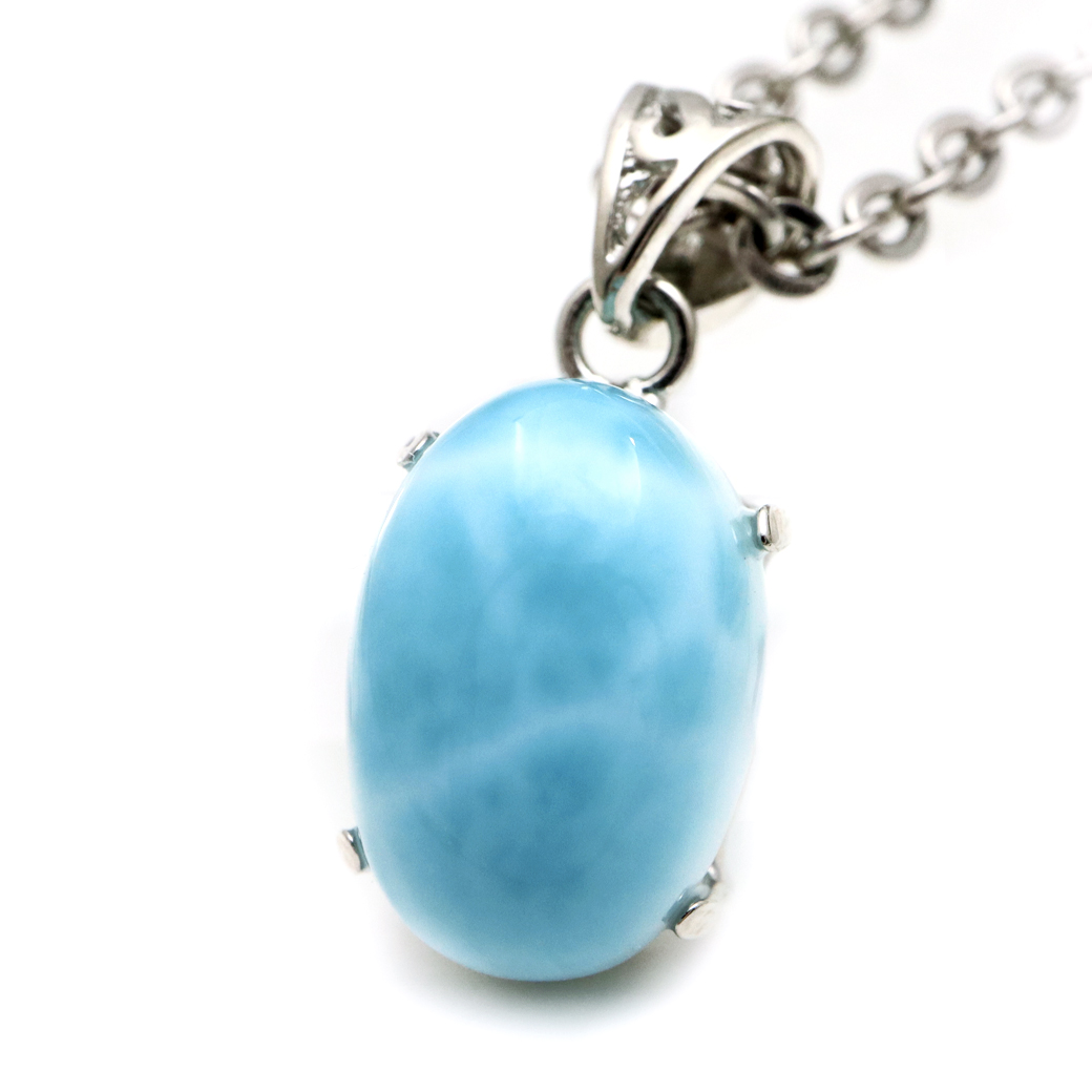 ラリマー ネックレス 天然石 ペンダント Silver925 ロイヤルクラス Srank スカイブルー ドミニカ産