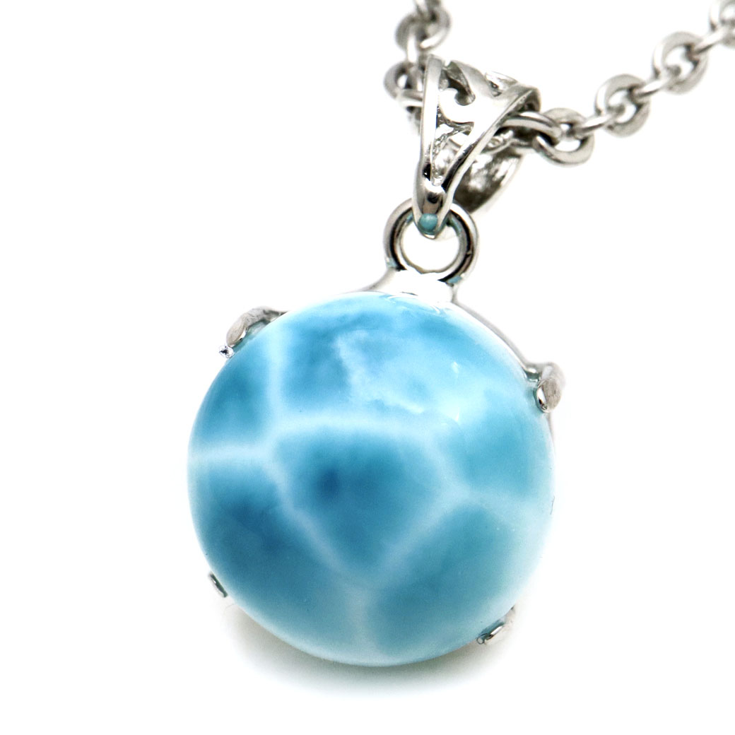 ラリマー ネックレス 天然石 ペンダント Silver925 ロイヤルクラス Srank スカイブルー ドミニカ産