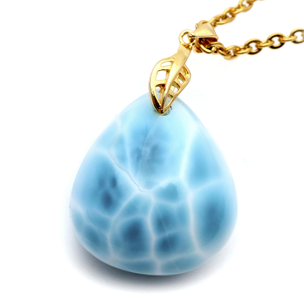 ラリマー ネックレス 天然石  ペンダント Silver925 ロイヤルクラス Srank カリブ海を連想させるスカイブルー ドミニカ産