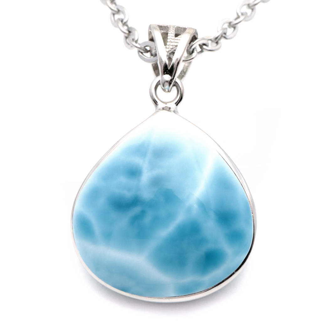 ラリマー ネックレス 天然石 ペンダント Silver925 ロイヤルクラス Srank スカイブルー ドミニカ産