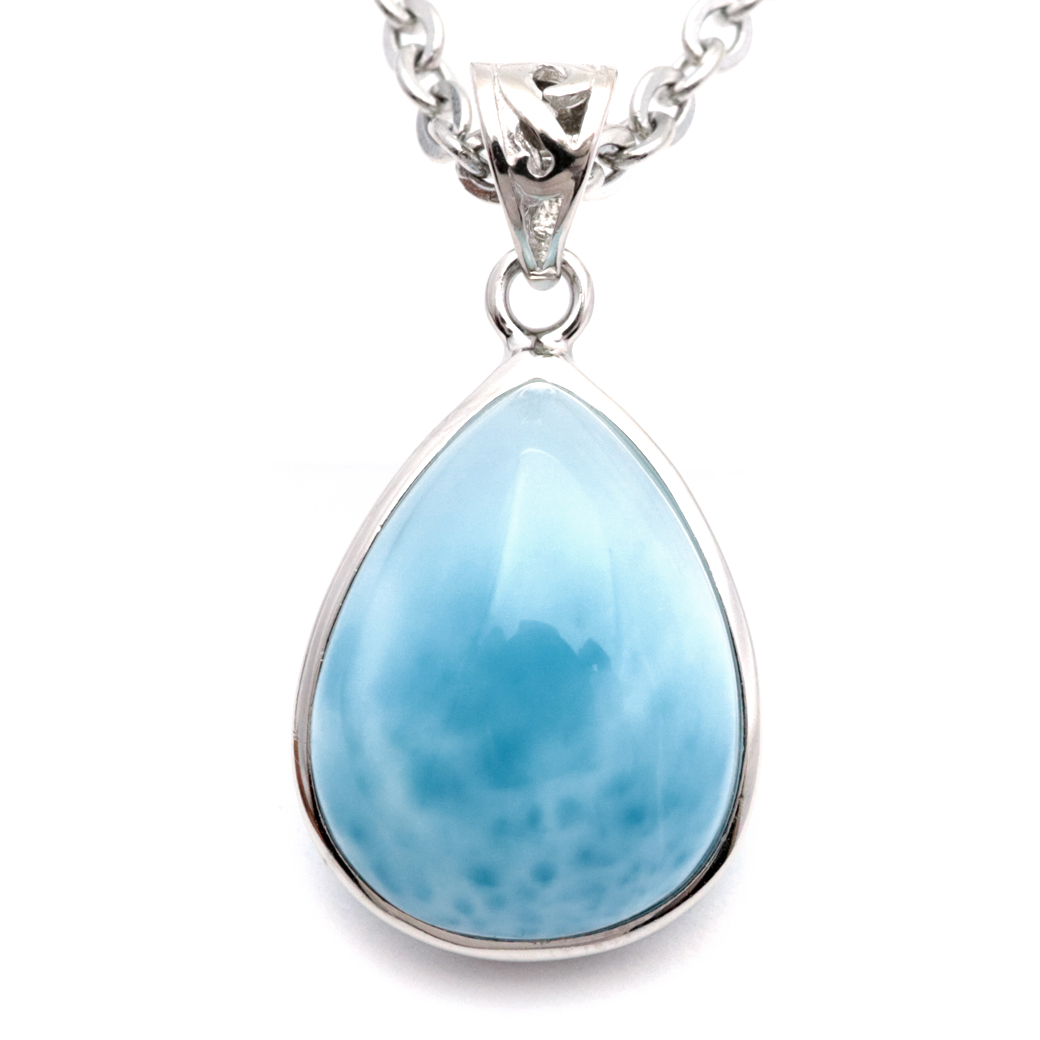 ラリマー ネックレス 天然石 ペンダント Silver925 ロイヤルクラス Srank スカイブルー ドミニカ産