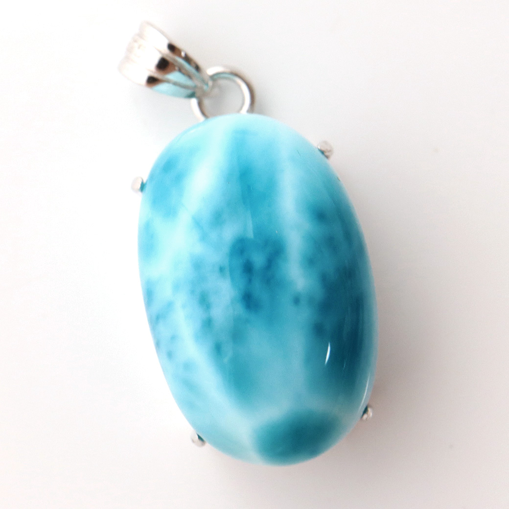 ラリマー ペンダント ロイヤルクラス Srank カリブ海を連想させるスカイブルー ドミニカ産 Silver925 チェーン付き