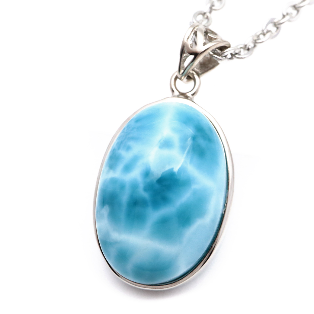 ラリマー ネックレス 天然石 ペンダント Silver925 ロイヤルクラス Srank スカイブルー ドミニカ産 パワーストーン ブルー