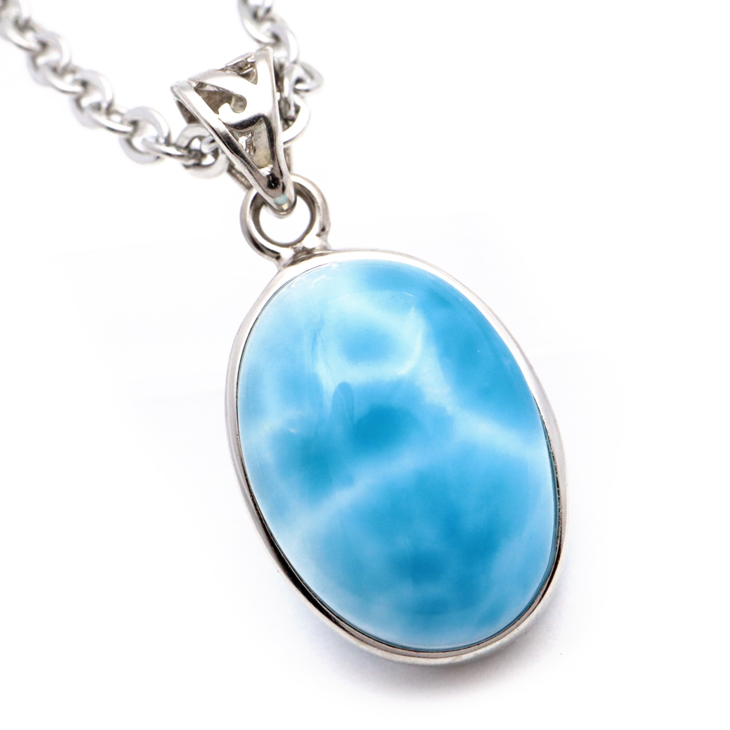 ラリマー ネックレス 天然石 ペンダント Silver925 ロイヤルクラス Srank スカイブルー ドミニカ産 パワーストーン ブルー