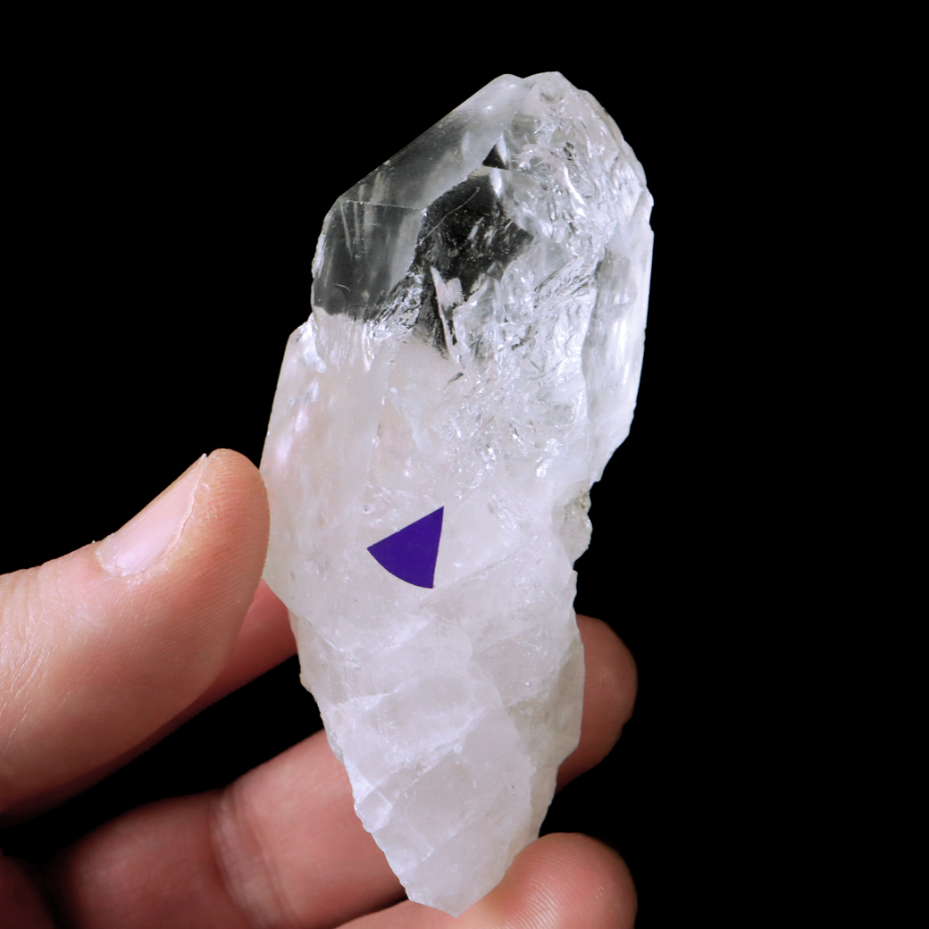 レムリアンシード 水晶 ポイント 幅72mm ライトニング水晶 雷水晶 単結晶 天然石 ブラジル ミナスジェライス州