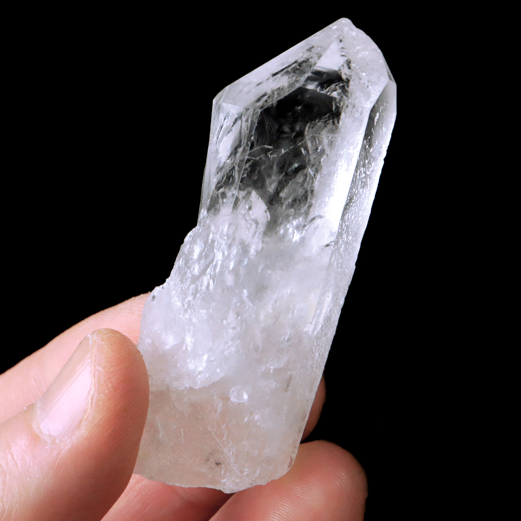 レムリアンシード 水晶 ポイント 幅63mm ライトニング水晶 雷水晶 単結晶 天然石 ブラジル ミナスジェライス州