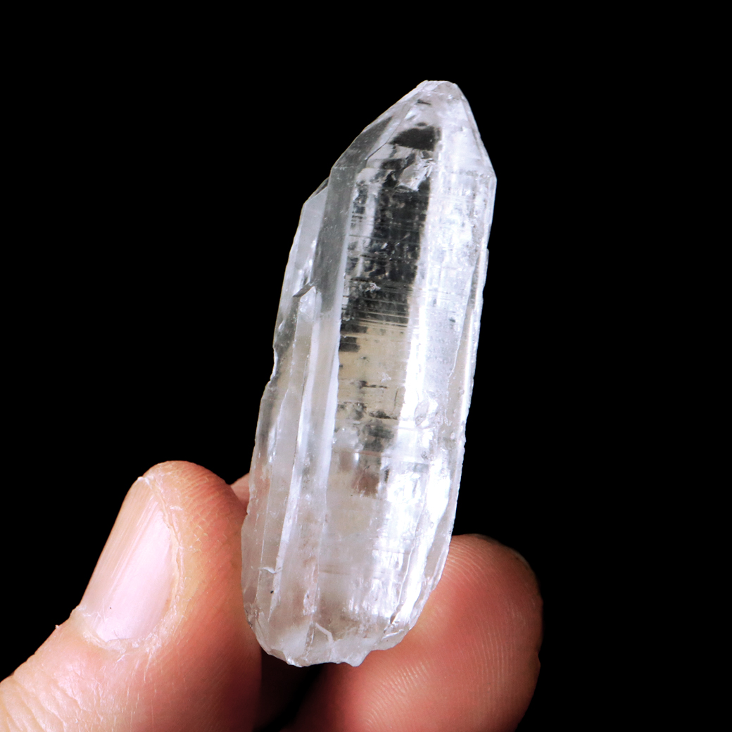 レムリアンシード 水晶 ポイント 幅42mm ライトニング水晶 雷水晶 単結晶 天然石 ブラジル ミナスジェライス州