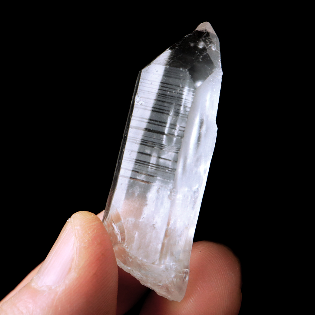 レムリアンシード 水晶 ポイント 幅45mm ライトニング水晶 雷水晶 単結晶 天然石 ブラジル ミナスジェライス州