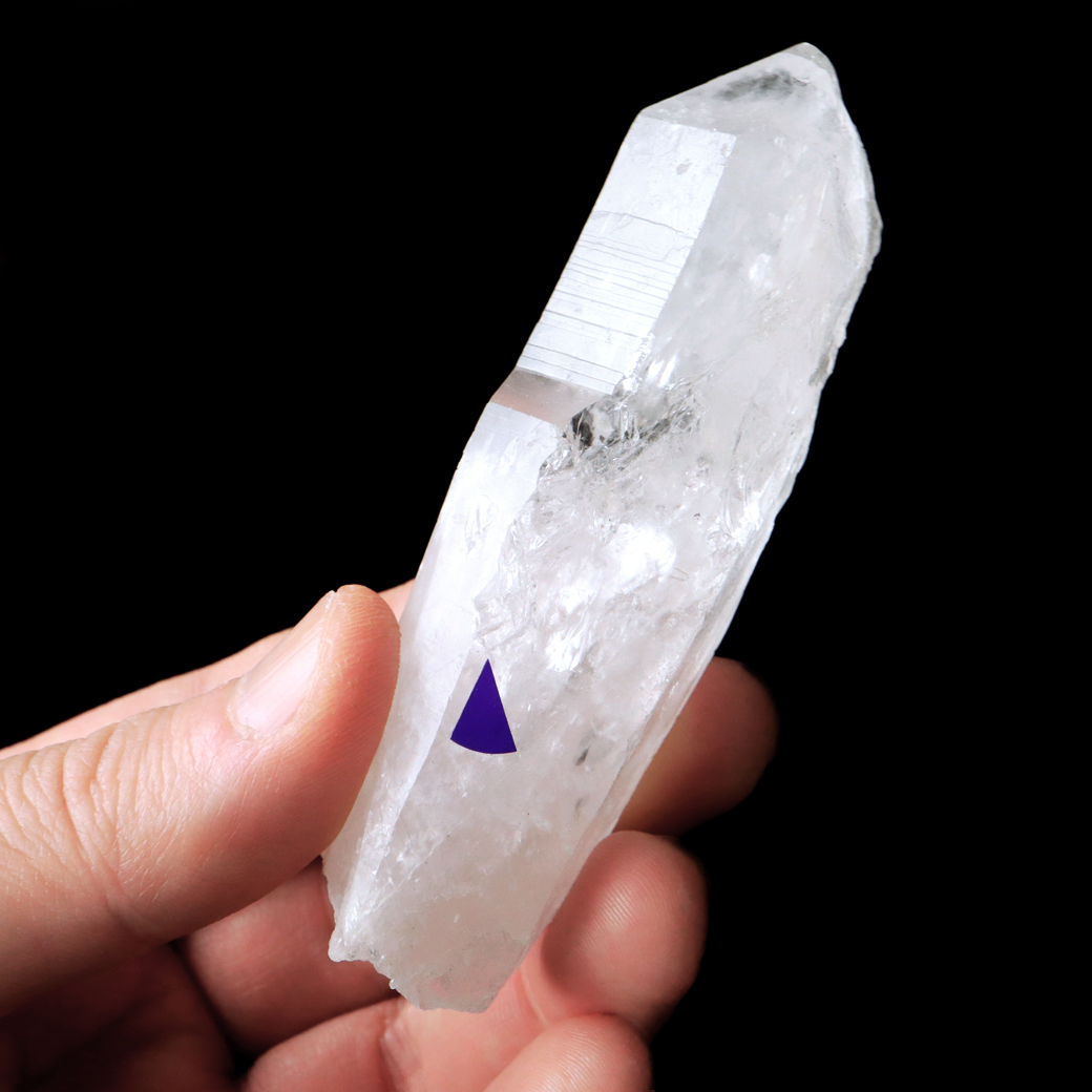 レムリアンシード 水晶 ポイント 幅88mm ライトニング水晶 雷水晶 単結晶 天然石 ブラジル ミナスジェライス州