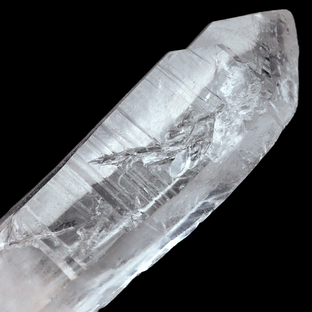 レムリアンシード 水晶 ポイント ライトニング水晶 雷水晶 単結晶 天然石 ブラジル ミナスジェライス州 セーラ・デ・カブラル産