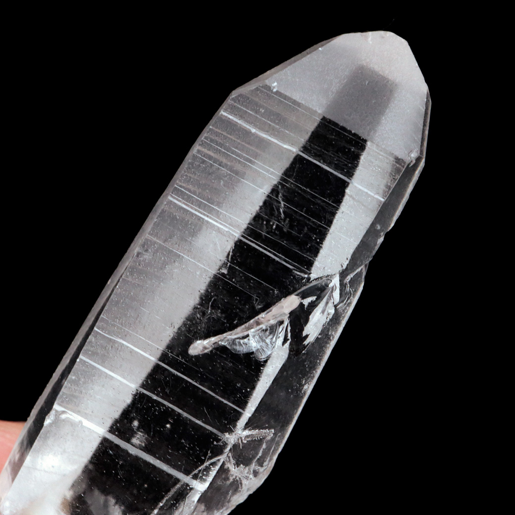 レムリアンシード 水晶 ポイント ライトニング水晶 雷水晶 単結晶 天然石 ブラジル ミナスジェライス州 セーラ・デ・カブラル産