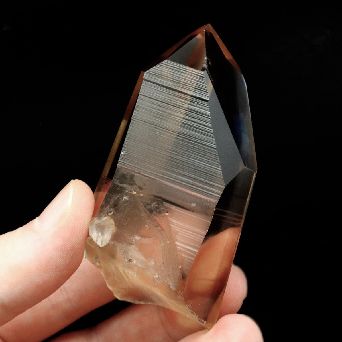 スモーキー シトリン レムリアンシード 水晶 ポイント ブラジル ゴイアス州 クリスタリナ産 1点物 5A 天然石 パワーストーン 浄化