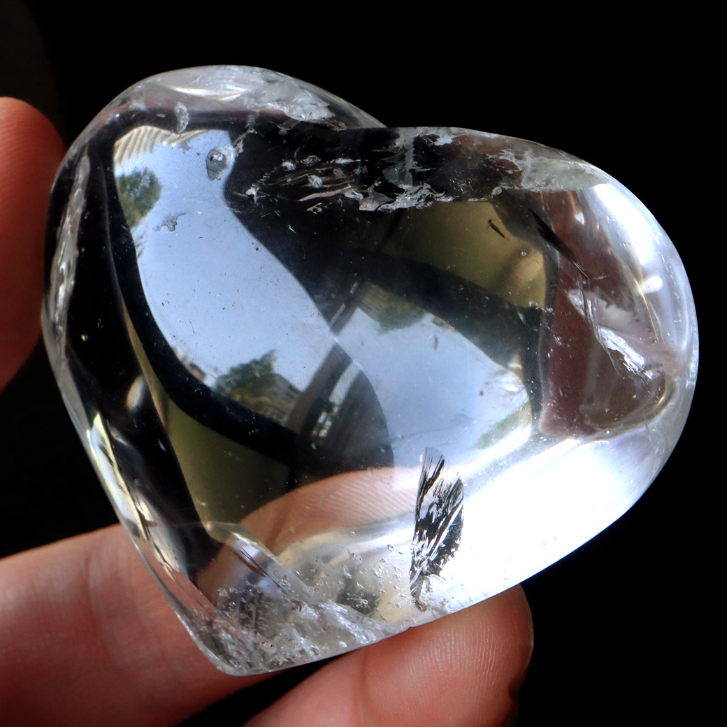 レムリアンシード 虹入り ハート 置き物 水晶 天然石 ブラジル バイーア産 スピリチュアル クリスタル crystal 浄化 かわいい