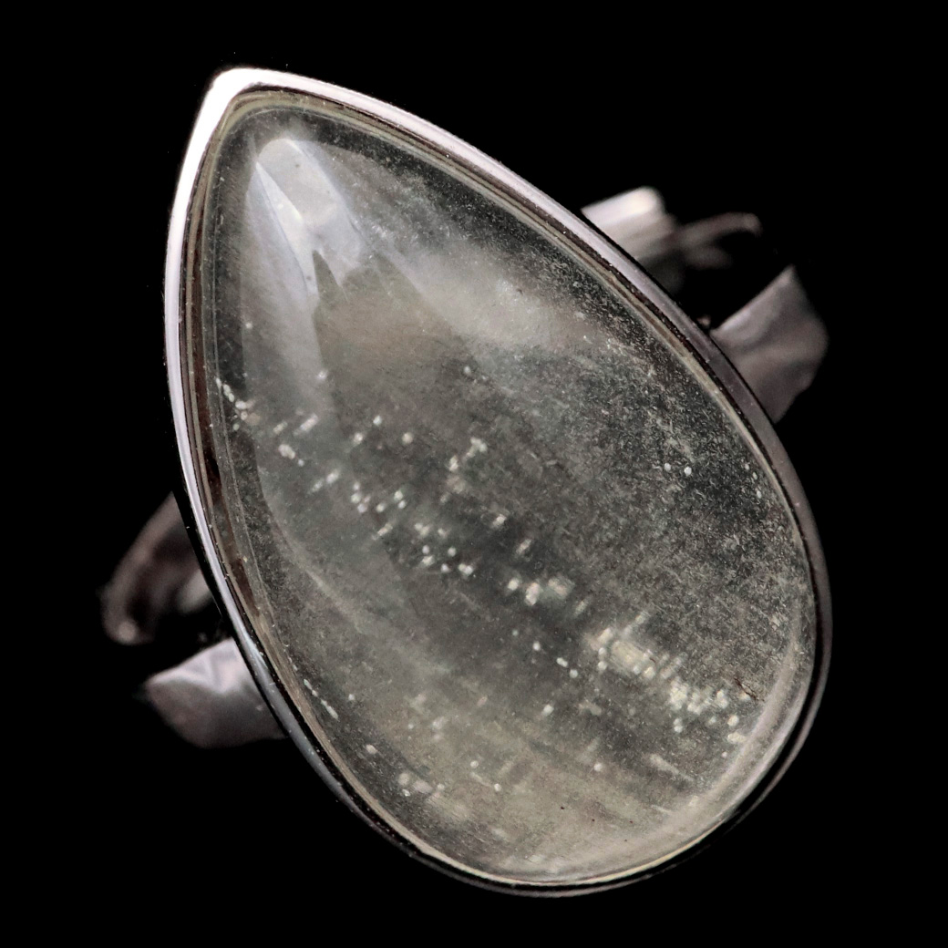 リビアングラス 指輪 リング レディース インパクトガラス エジプト リビア砂漠産 1点物 宇宙 ガラス パワーストーン 天然石