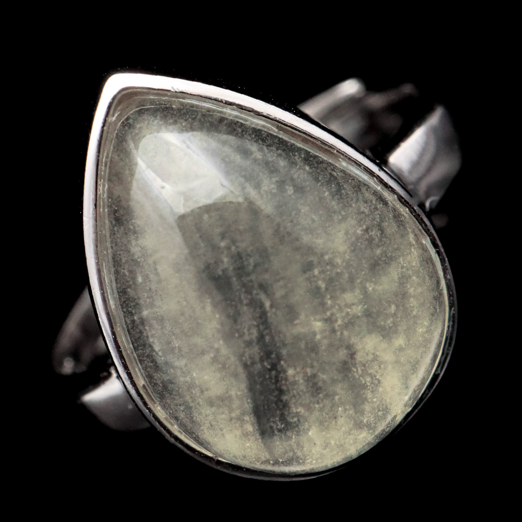 リビアングラス 指輪 リング レディース インパクトガラス エジプト リビア砂漠産 1点物 宇宙 ガラス パワーストーン 天然石