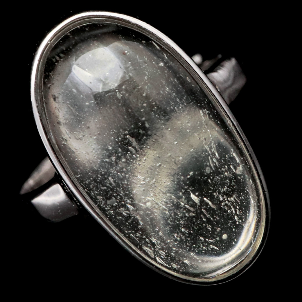 リビアングラス 指輪 リング レディース インパクトガラス エジプト リビア砂漠産 1点物 宇宙 ガラス パワーストーン 天然石