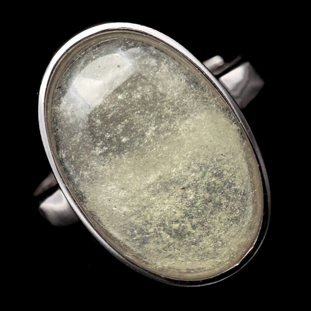 リビアングラス 指輪 リング レディース インパクトガラス エジプト リビア砂漠産 1点物 宇宙 ガラス パワーストーン 天然石