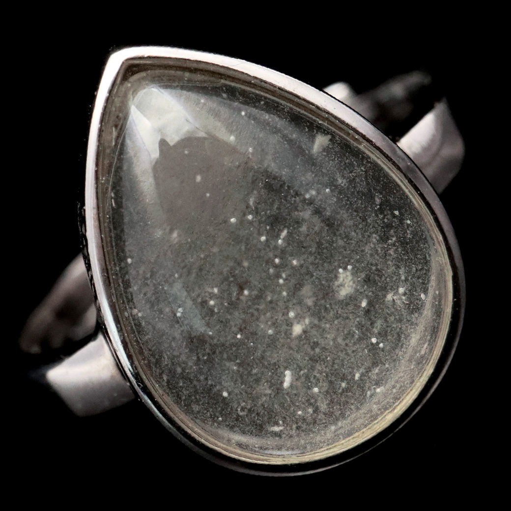 リビアングラス 指輪 リング レディース インパクトガラス エジプト リビア砂漠産 1点物 宇宙 ガラス パワーストーン 天然石