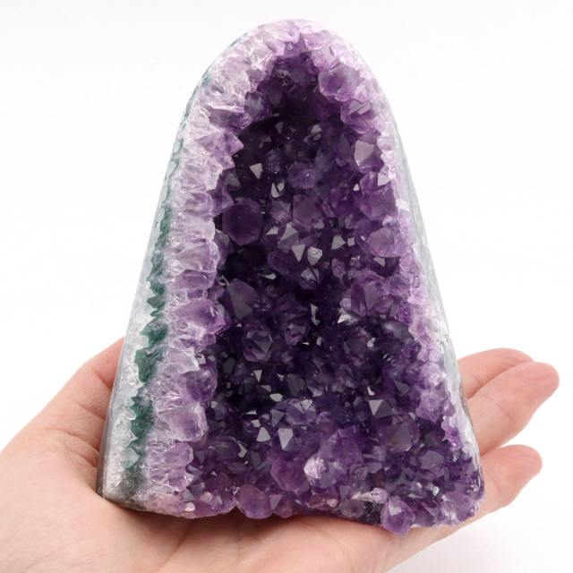 アメジスト クラスター 側面磨き AAA ドゥルーザ 紫水晶 置き物 原石 ウルグアイ産 天然石 1点物 2月 誕生石 天然石 amethyst
