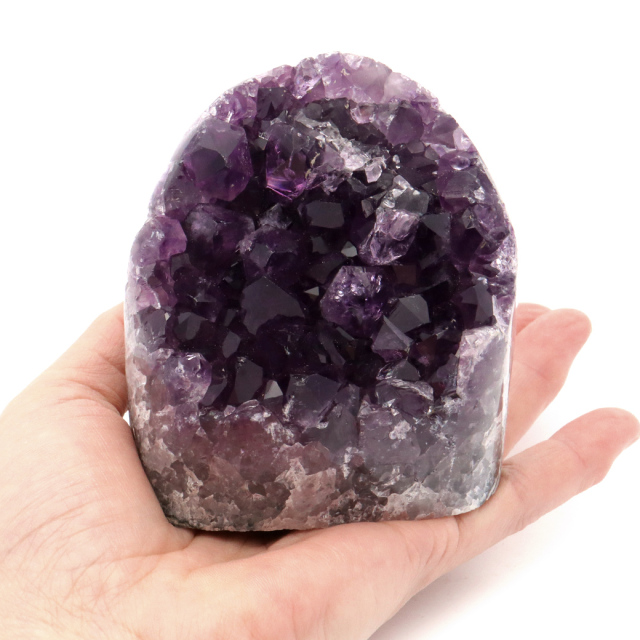 アメジスト クラスター 側面磨き AAA ドゥルーザ 紫水晶 置き物 原石 ウルグアイ産 天然石 1点物 2月 誕生石 天然石 amethyst