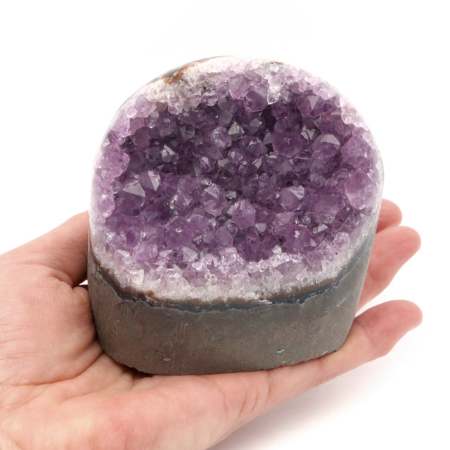 アメジスト クラスター 側面磨き AAA ドゥルーザ 紫水晶 置き物 原石 ウルグアイ産 天然石 1点物 2月 誕生石 天然石 amethyst