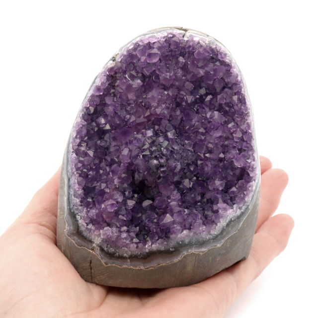 アメジスト クラスター 側面磨き AAA ドゥルーザ 紫水晶 置き物 原石 310g ウルグアイ産 天然石 1点物 2月 誕生石 天然石 amethyst 